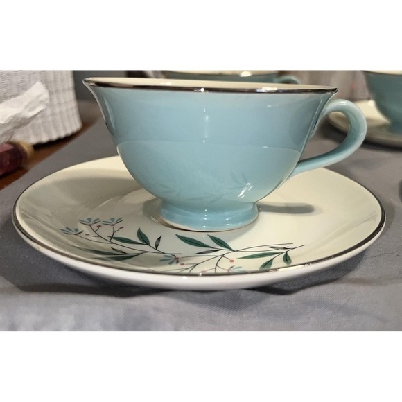 Taylor Smith & Taylor Other - 12 Pc Taylor Smith‎ Taylor Petal Lane Cups And Saucers Vintage Floral Dishes MCM